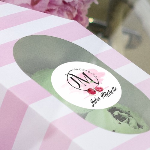 Design a cupcake packaging label Design by Olga Rabodzey