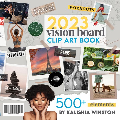 2023 Vision Board Clip Art Book: Design Your Dream Year with a Beautiful &  Inspiring Collection - Books