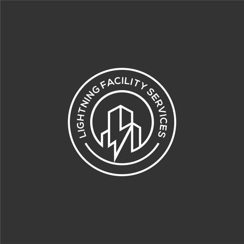 Cool logo using a lightning bolt for commercial maintenance/cleaning company. Design by Riffs™