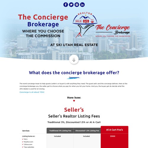 The concierge brokerage website Réalisé par Atul-Arts