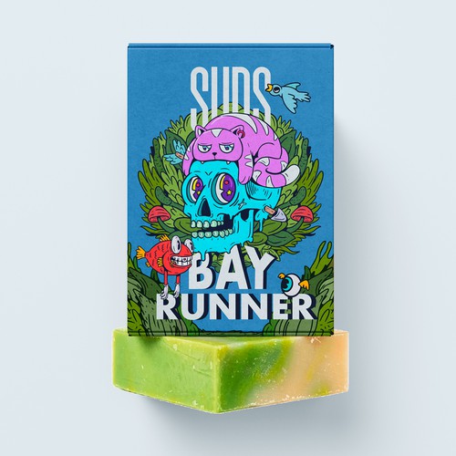 SUDS™ Bar Soap Packaging with Custom Illustrations - 5 Box Series Design by Kate Design ❤️