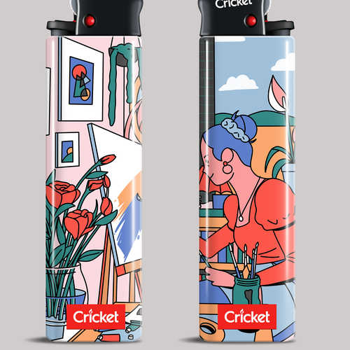 Create Art on a Lighter: Astrology, Y2K, Rave & Aliens! [multiple winners] Design by Ega Elanda