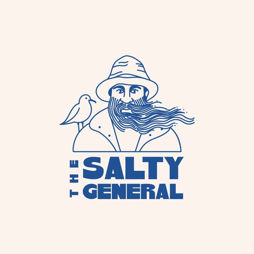 Salty New England General Store / sandwich shop combining classic text & modern imagery Design by Nacer Filez