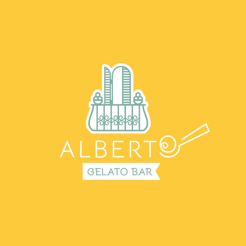 We need a creative interesting logo for gelato bar "Alberto Gelato Bar" Design by LOGStudio