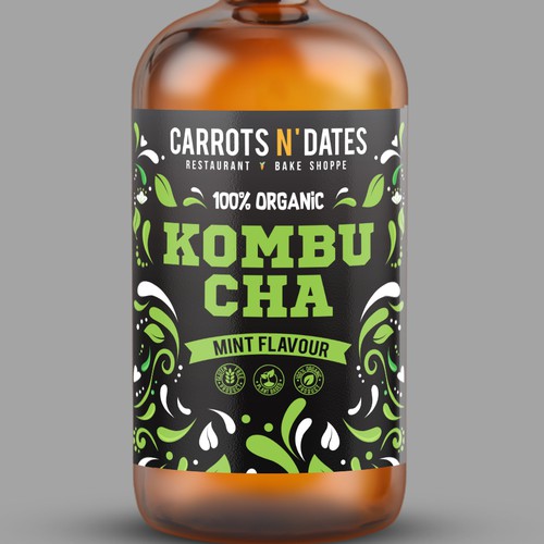 Design a Unique & Funky Kombucha bottle label Design by GayanMH