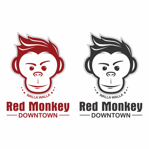 new monkey logo Design by d'jront