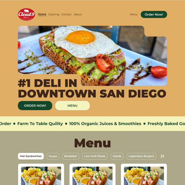 Urban Deli Hero Section that Pops!