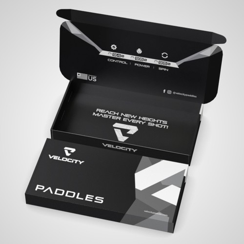 Create a box design for our pickleball paddles Design by Pice Wilf