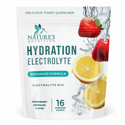 Refreshing Hydration Electrolytes Design Needed for Nature's Nutrition Design by GenScythe