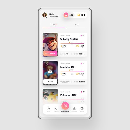TORNO Contest: Designing the Ultimate Gaming App Home Screen Design by Minimal D