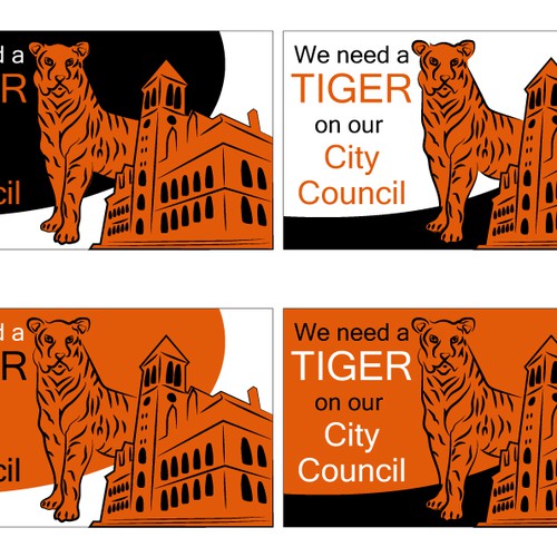 Elect a Tiger to Cambridge (MA) City Council/ Send a tiger to city hall Design by AMPI.design