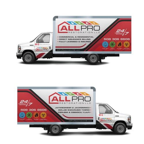 New vehicle Wrap for a Restoration truck-ontwerp door Priyo