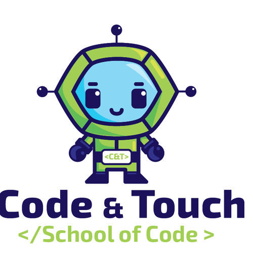 Crear logo con un personaje tipo dibujos animados(opcional)   relacionado con la programación de código Design by PRPL