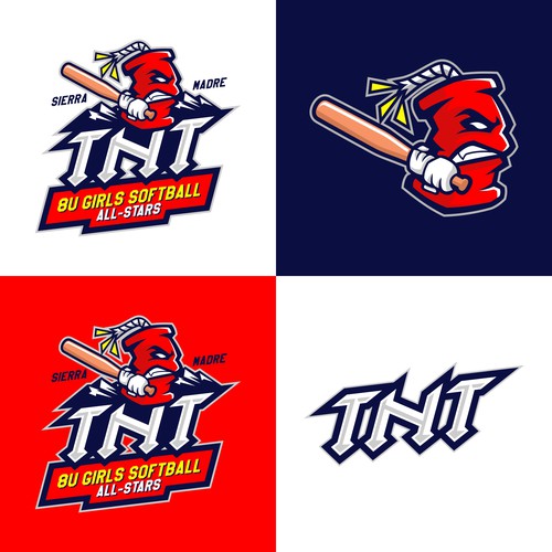 girls softball logo designs