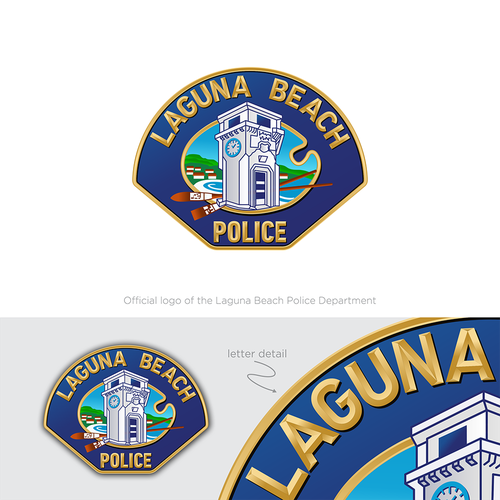 Design Laguna Beach Police Department Logo di Sanrix Graphic Design