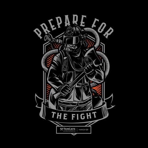 "Design Kick Ass T-shirt for Firefighter" winning T-shirt by chusnanlutfi