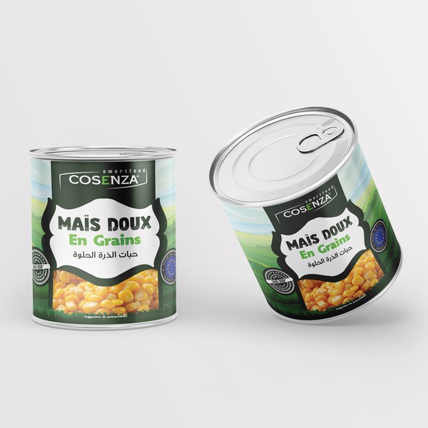 Sweet Corn Label Design For Cosenza Brand
