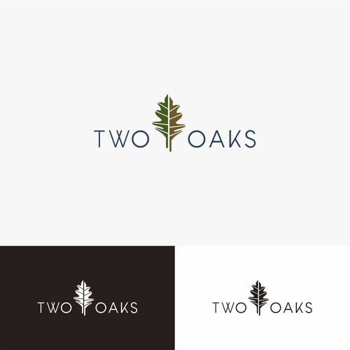 Construction, 3 business owners, use the work TWO oaks in our logo , very bold and intense  graphic Design by Rustant