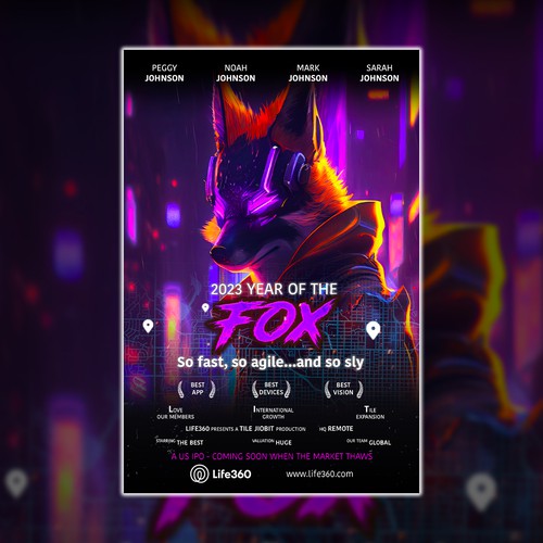 Life360 2023 Year of the Fox Poster Design by MeDesign✦