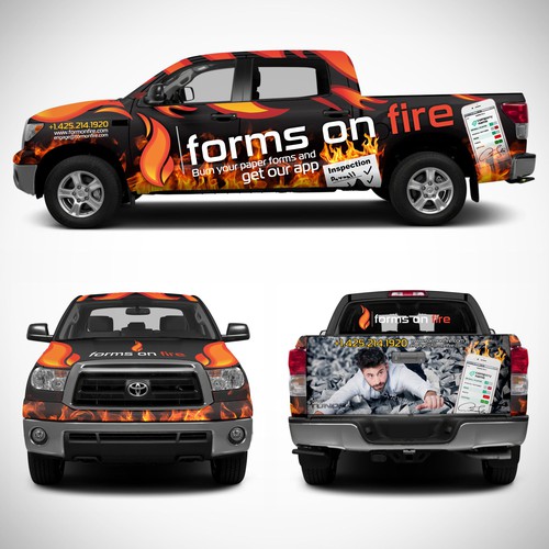 Toyota Tundra Wrap - Forms On Fire! Design por Total.Design