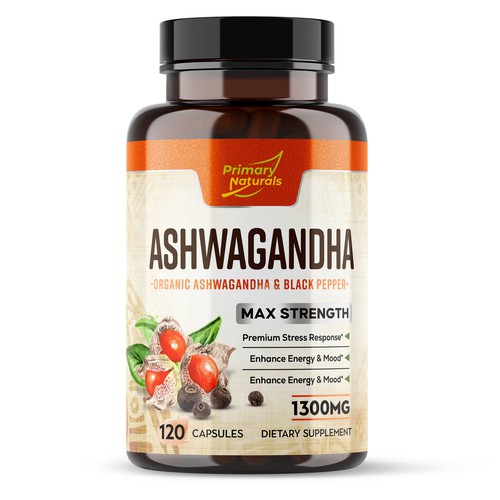 Primary Naturals Needs a Supplement Label Designed - Ashwagandha Design by ✝DeSiGnEr✝JOHN