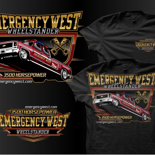 New t-shirt design wanted for Emergency West Wheelstander Réalisé par novanandz