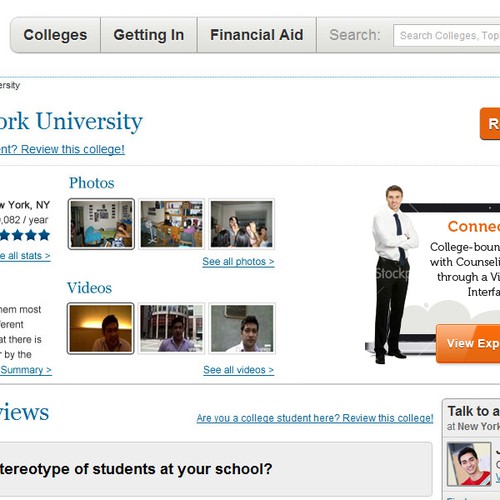 Banner ad for Unigo's College page (e.g. www.unigo.com/nyu) Ontwerp door DezignManiac