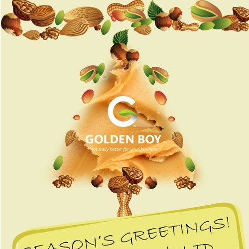 card or invitation for Golden Boy Foods Réalisé par BagiraArts