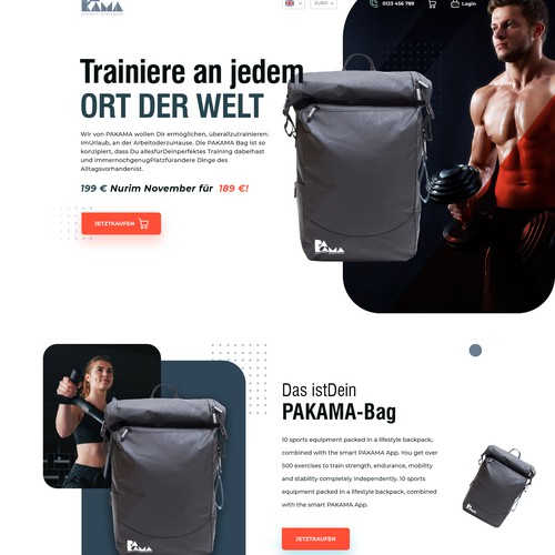 Landing page design contest entry by Angona