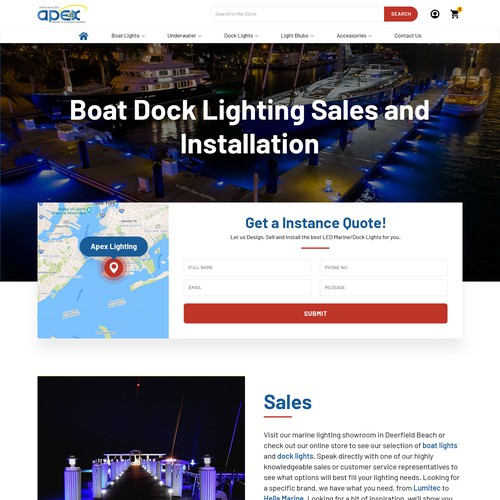 Landing page for local led lighting company, Landing page design contest