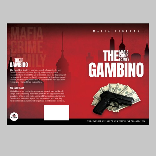 Book cover for a book about organized crime / mafia Diseño de Oreodaddy™