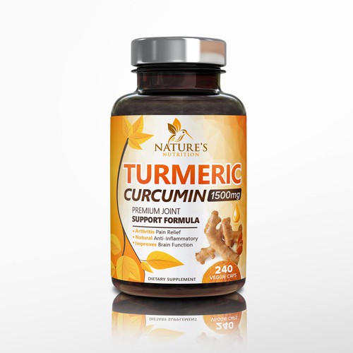 Nature's Nutrition needs a "beautiful label" for its Turmeric Extract bottle Design by DesignSBS