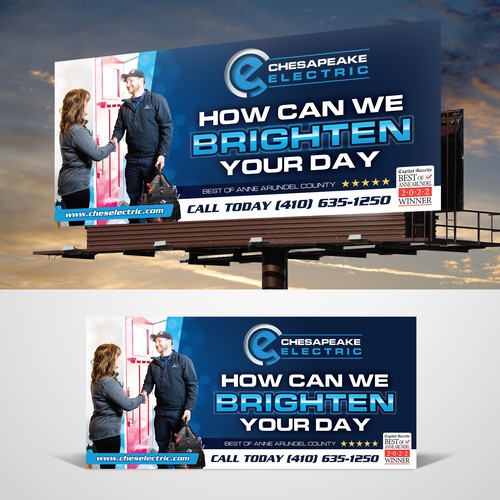 Chesapeake Electric Billboard Design by RED DOT