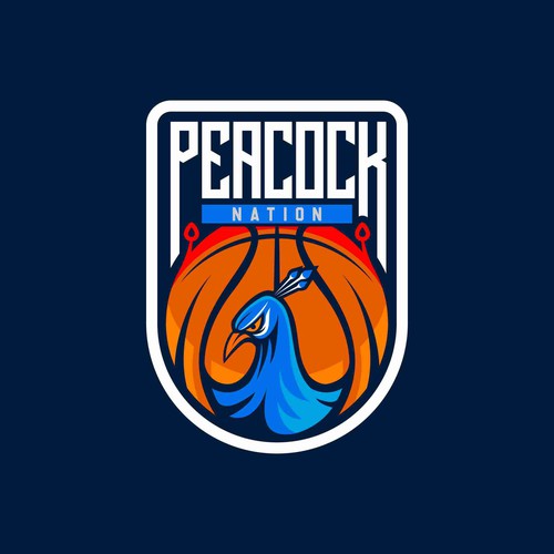 Basketball Logo for Peacock Nation - Your Winning Logo Featured on Major Sports Network Réalisé par Normans