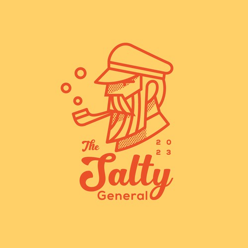 Salty New England General Store / sandwich shop combining classic text & modern imagery Design by Nacer Filez