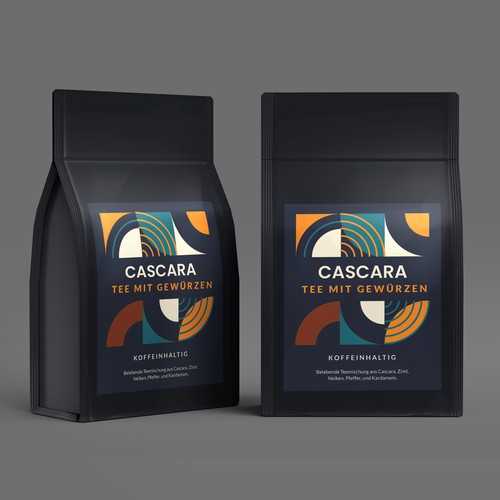 Cascara tea label Design by Experiva