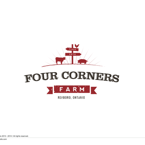 Create a classic logo with a modern edge for a Sustainable Family Farm. Design by SAOStudio