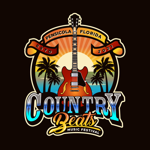 Iconic logo for iconic event for country music festivals in Florida Design by Jacob Gomes