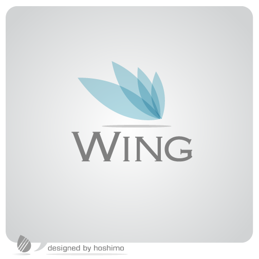 Wing logo with the title 'Cosmetics and acessories company'