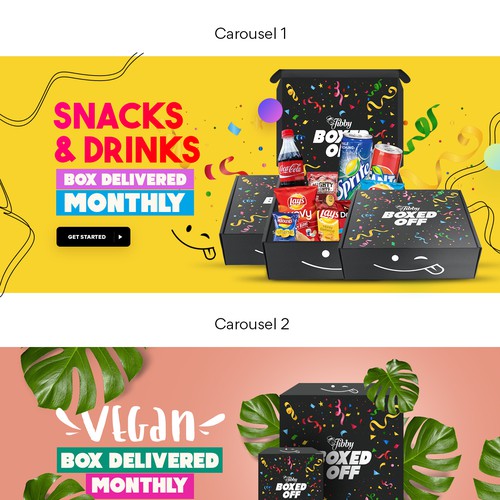Designs | The Worlds Best Snack Subscription Box | Web page design contest