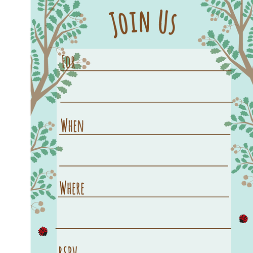 blank birthday party invitation