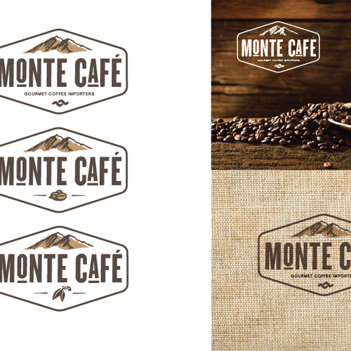Design a Logo for Monte Café - Gourmet coffee import, roast and package. Design by twoM