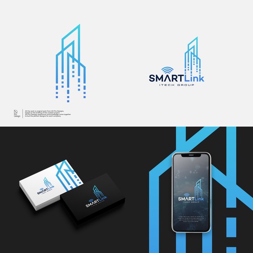 Modern logo for IT company based in New York Design by Rozzium