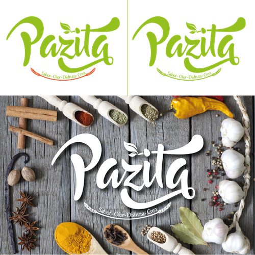 buscando un logo para Pazita, que quiere dar sabor en la cocina Design by DWOLF EG