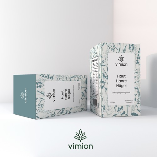 Packaging design for a German brand of high-quality food supplements Design by Francesca Macri