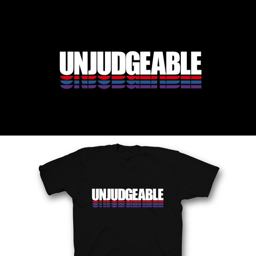 Simple t shirt design for media/ marketing for brand “Unjudgeable” Design by saka.aleksandar