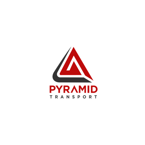 company logo with red pyramid