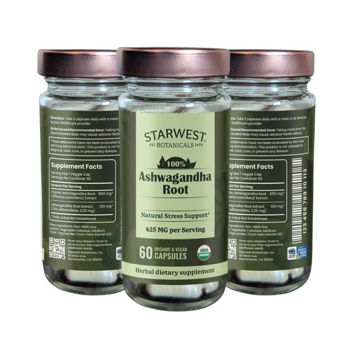 Organic Herb Capsule Label Design Design by Designlifelk