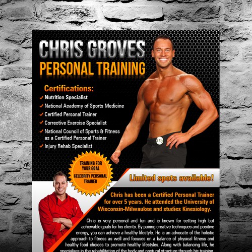 Personal Trainer High end cliental Design by T Creative