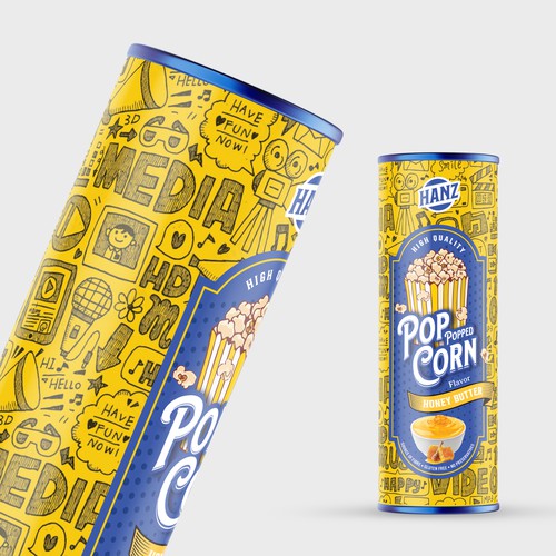 Premium Quality Popped Pop Corn Packaging Design by Davi Giolo ★